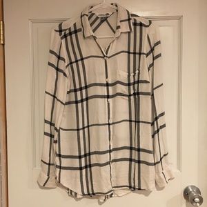 White & Black Plaid Shirt
